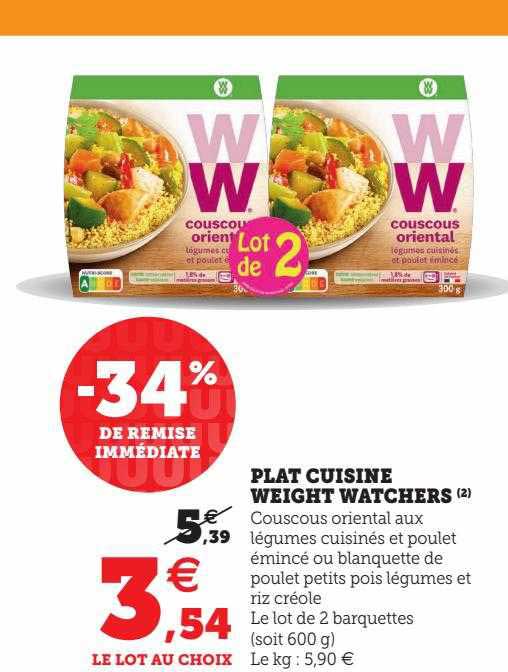 plat cuisiné weight watchers