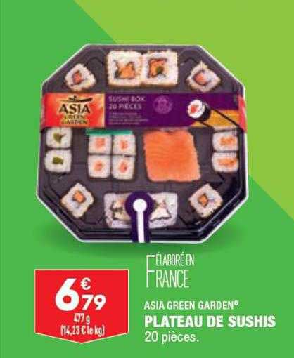 plateau de sushis asia green garden