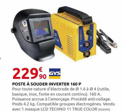 poste à souder inverter 160 p gys