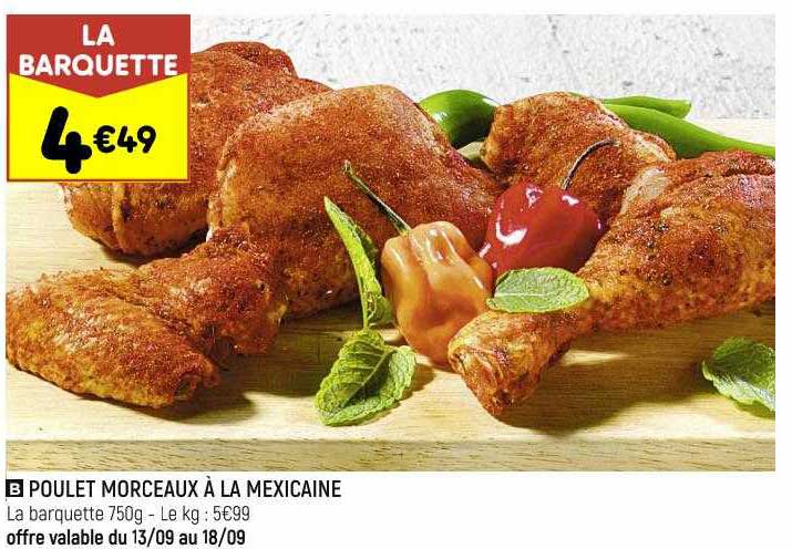 Poulet Morceaux à La Mexicaine