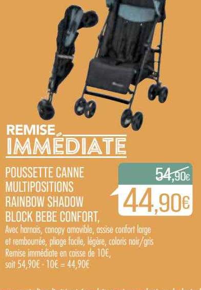 poussette canne multipositions rainbow shadow block bébé confort