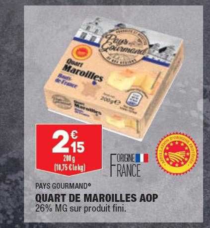 Quart De Maroilles Aop Pays Gourmand
