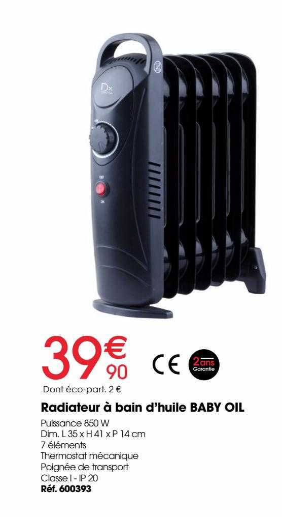 radiateur à bain d'huile baby oil