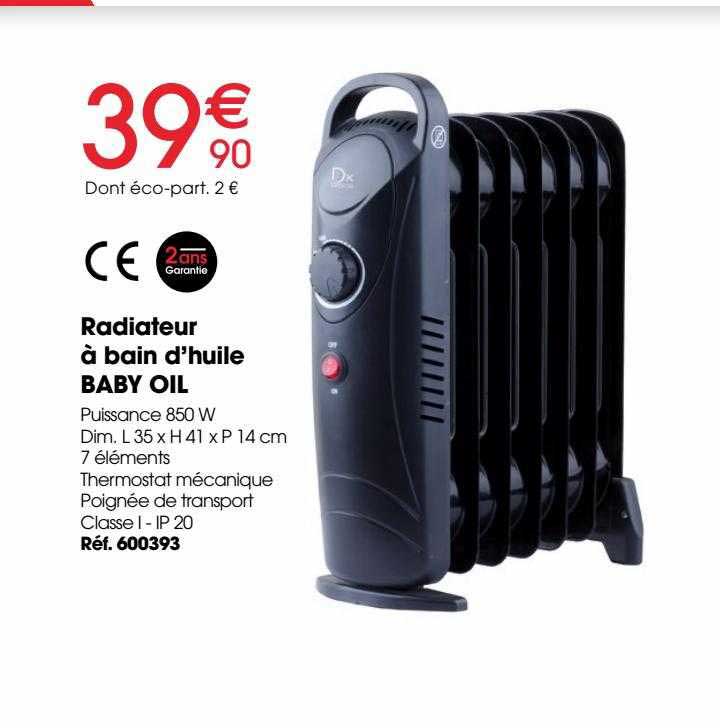 radiateur à bain d'huile baby oil