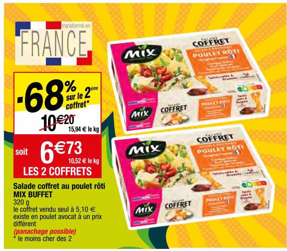 Salade Coffret Au Poulet Rôti Mix Buffet