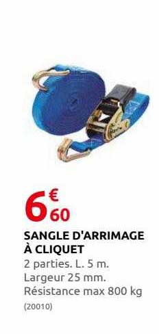 sangle d'arrimage à cliquet