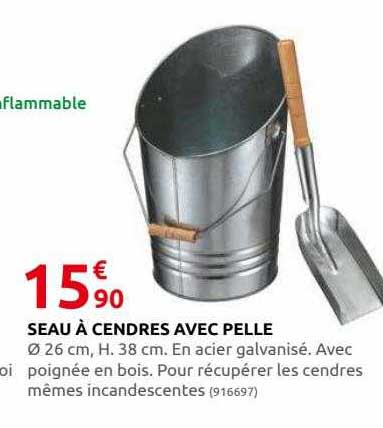 Seau à Cendres Avec Pelle