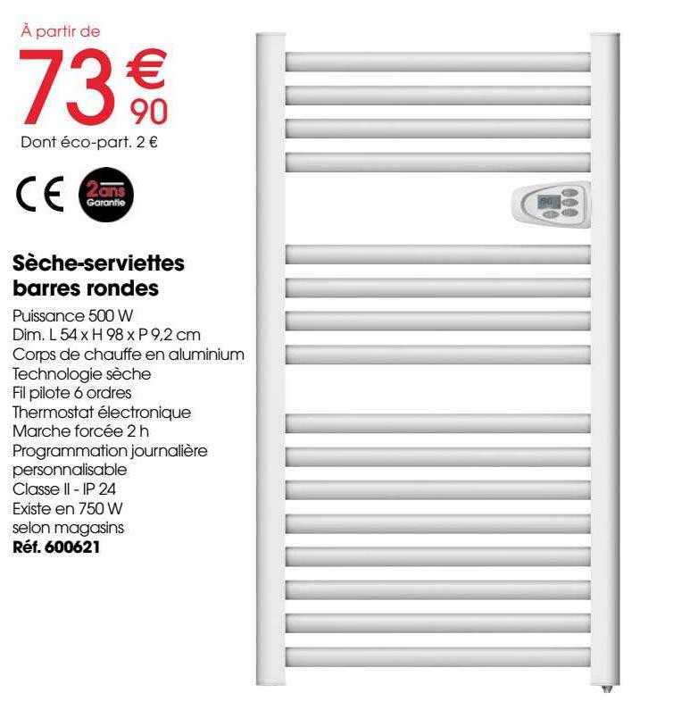 Sèche-serviettes Barres Rondes