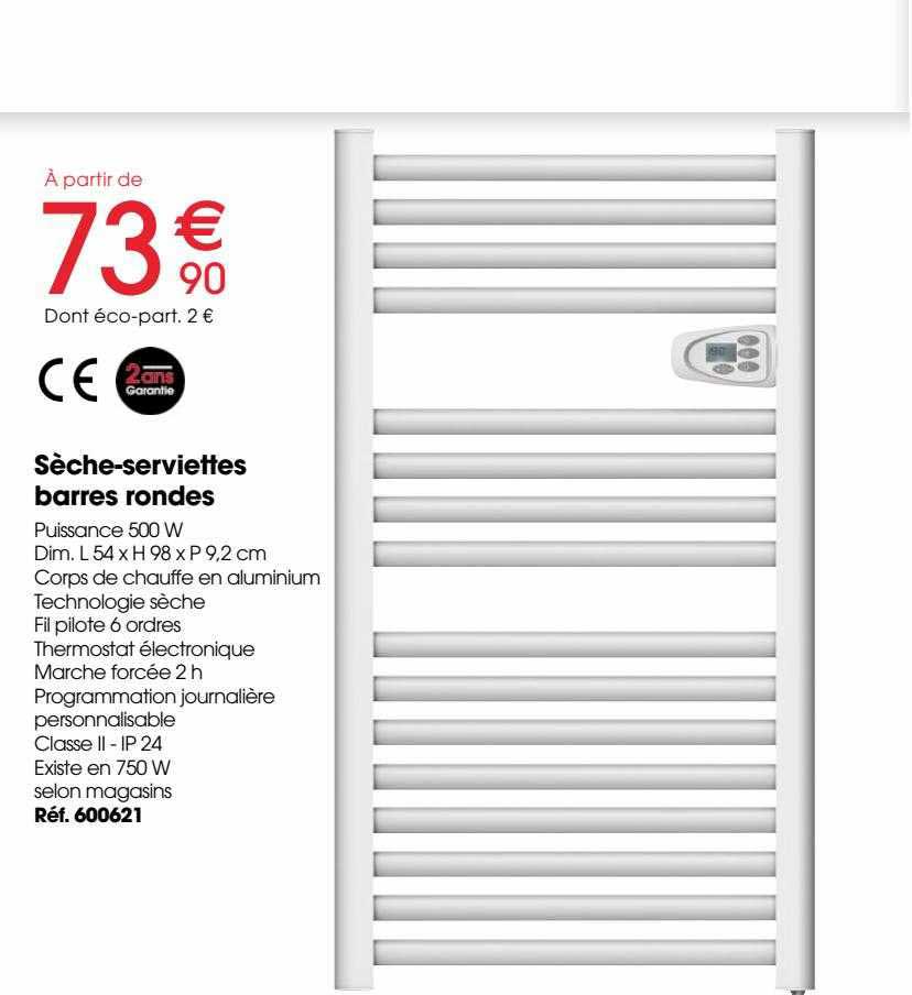 sèche-serviettes barres rondes