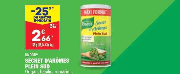 secret d'arômes plein sud knorr