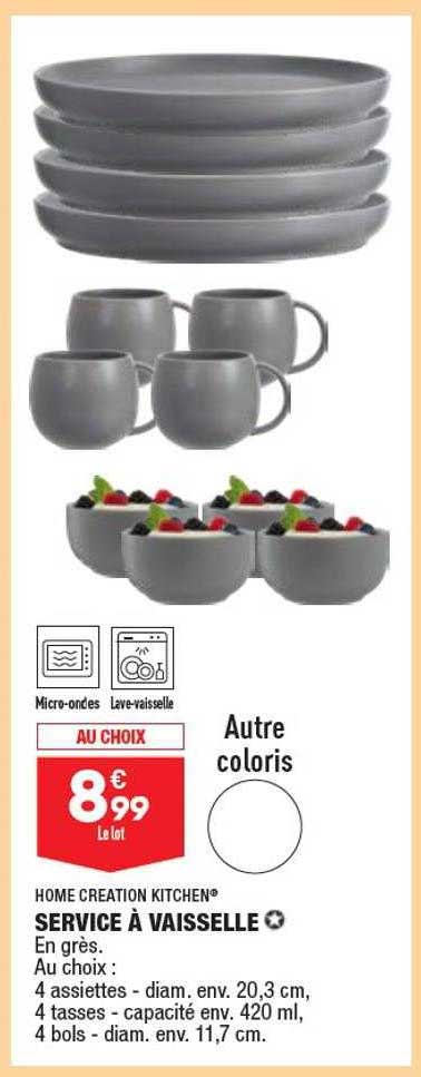 Service à Vaisselle Home Creation Kitchen