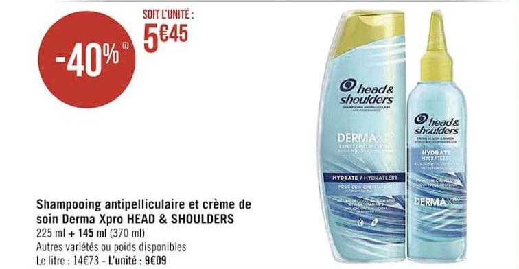 shampooing antipelliculaire et crème de soin derma xpro head & shoulders