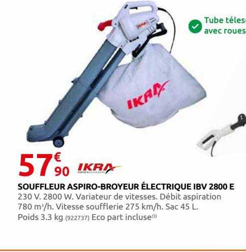 souffleur aspiro-broyeur électrique ibv 2800 e ikra