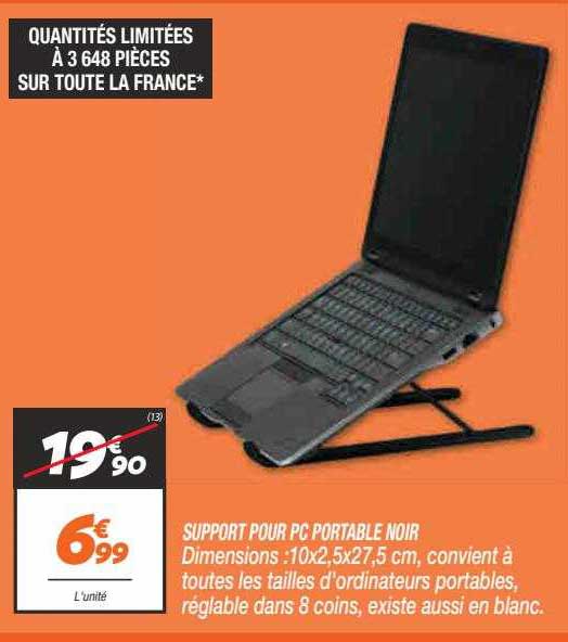 Support Pour Pc Portable Noir