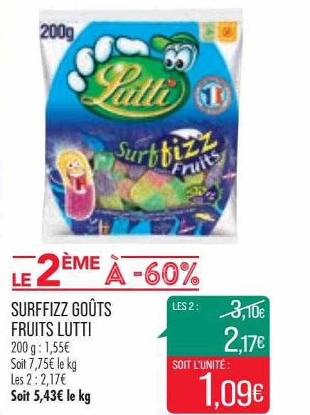 surffizz goûts fruits lutti