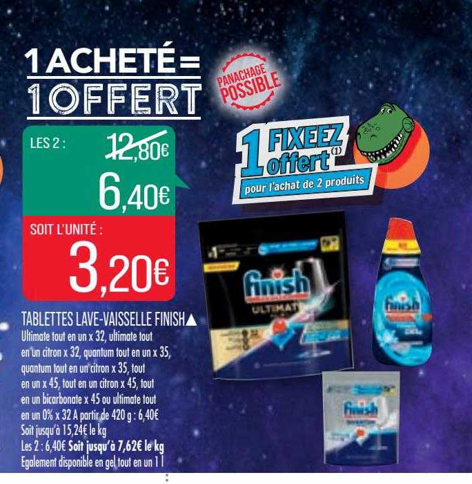 tablettes lave-vaisselle finish