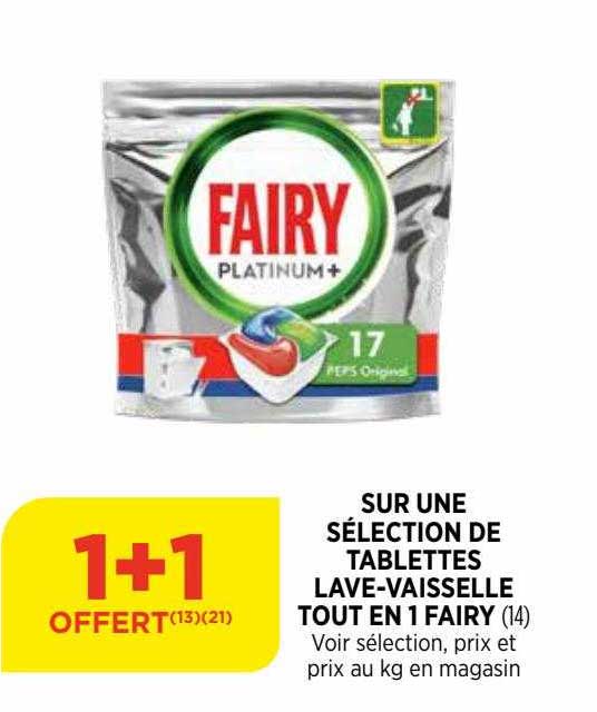 tablettes lave-vaisselle tout en 1 fairy