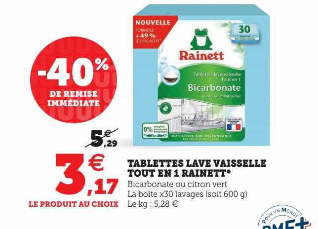 tablettes lave vaisselle tout en 1 rainett