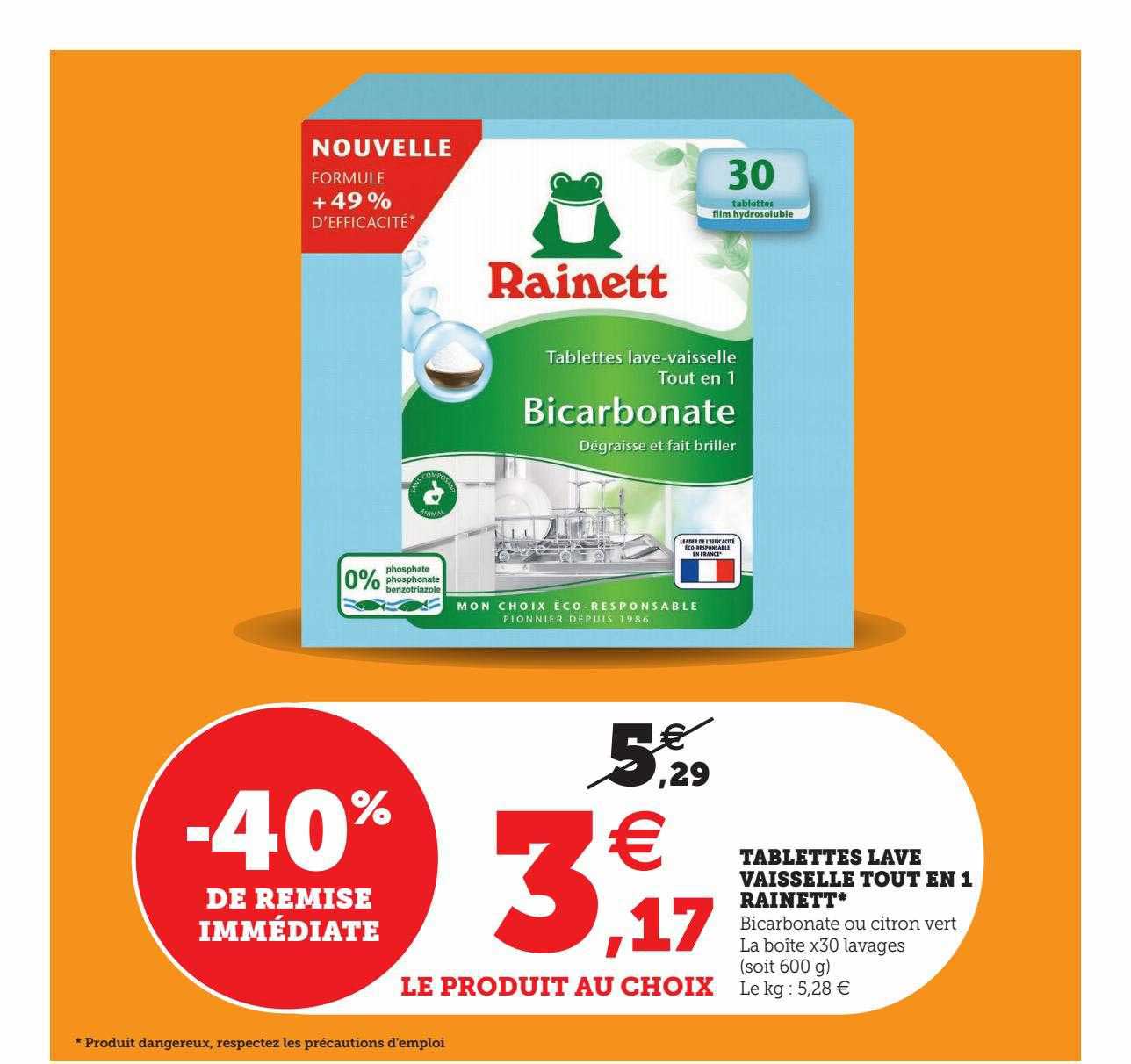 tablettes lave vaisselle tout en 1 rainett