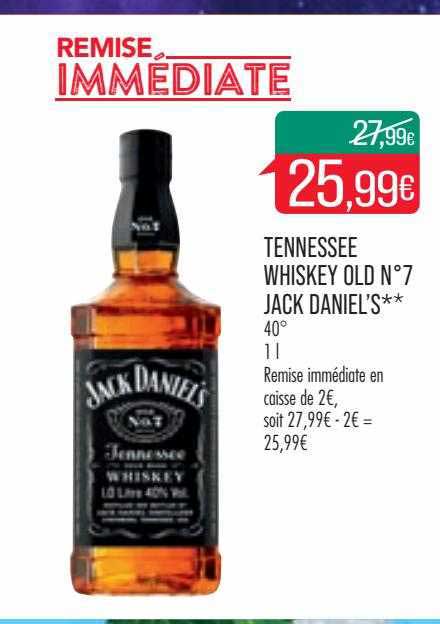 tennessee whiskey old n°7 jack daniel's