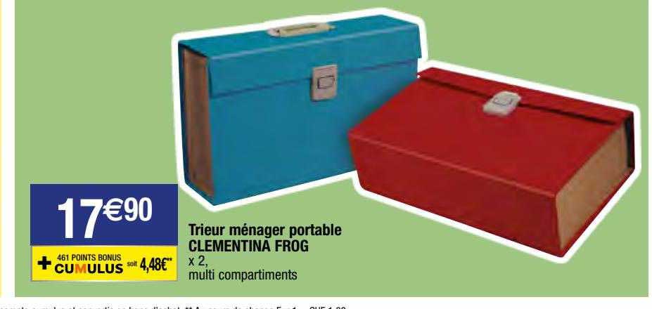 trieur ménager portable clementina frog