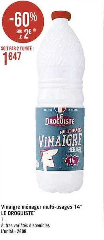 Vinaigre Ménager Multi-usages 14° Le Droguiste