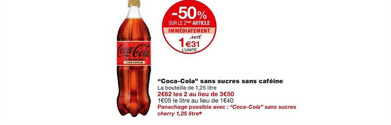"coca-cola" sans sucres sans caféine