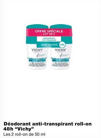 déodorant anti-transpirant roll-on 48h "vichy"