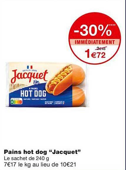 pains hot dog "jacquet"