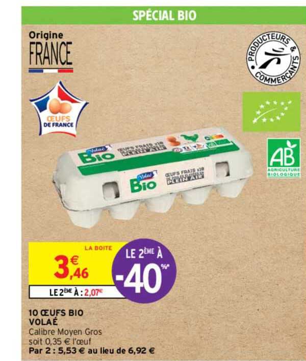 10 œufs Bio Volaé