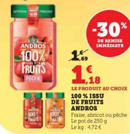 100% issu de fruits andros