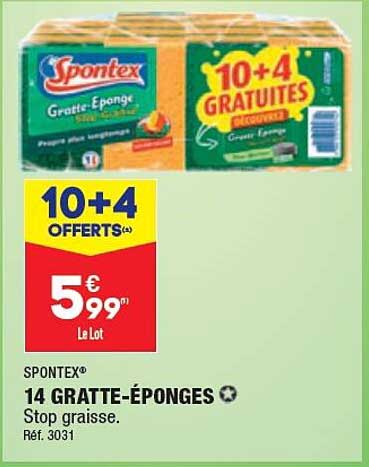 14 gratte-éponges spontex