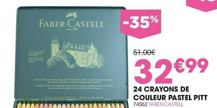 24 crayons de couleur pastel pitt