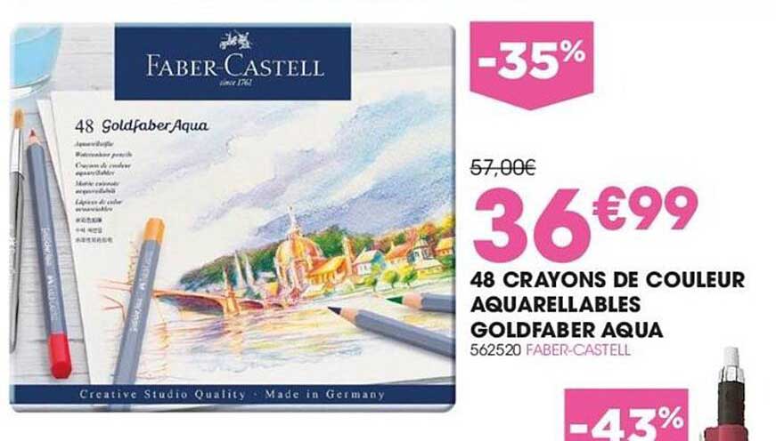 48 Crayons De Couleur Aquarellables Goldfaber Aqua Faber-castell