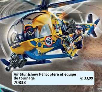 air stuntshow hélicoptère et équipe de tournage