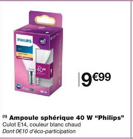 ampoule sphérique 40w "philips"