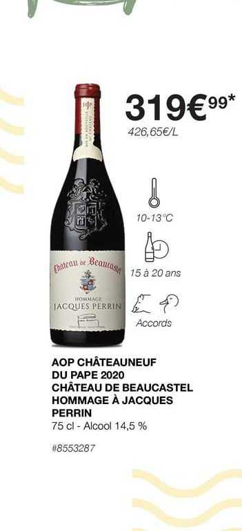 aop châteauneuf de pape 2020 château de beaucastel hommage à jacques perrin