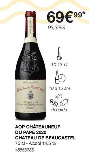 aop châteauneuf du pape 2020 château de beaucastel