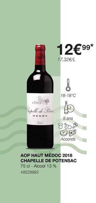 aop haut médoc2018 chapelle de potensac