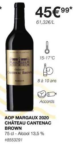 aop margaux 2020 château cantenac brown