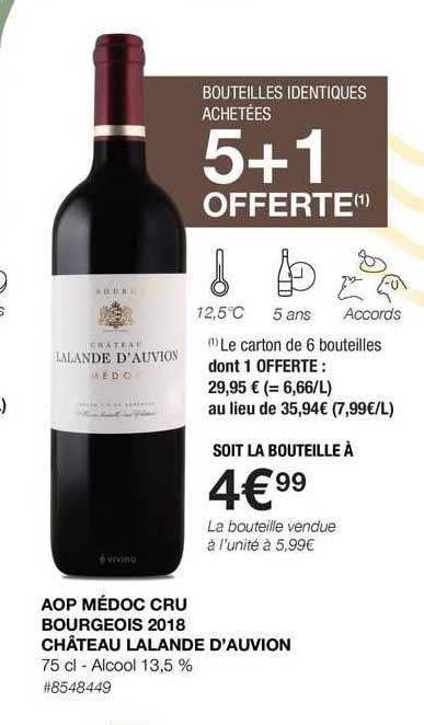 aop médoc cru bourgeois 2018 château lalande d'auvion