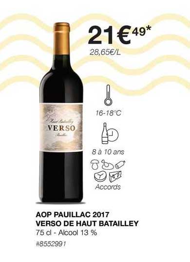 aop pauillac 2017 verso de haut batailley