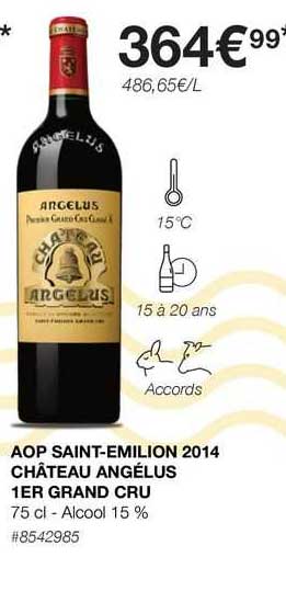 aop saint-émilion 2014 château angélus 1er grand cru