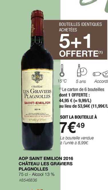aop saint émilion 2016 château les graviers plagnolles