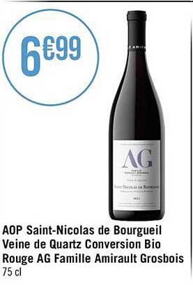 aop saint-nicolas de bourgueil veine de quartz conversion bio rouge ag famille amirault grosbois
