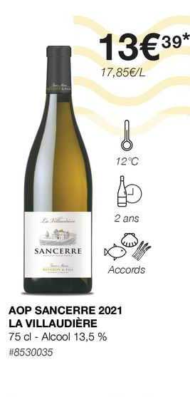 Aop Sancerre 2021 La Villaudière