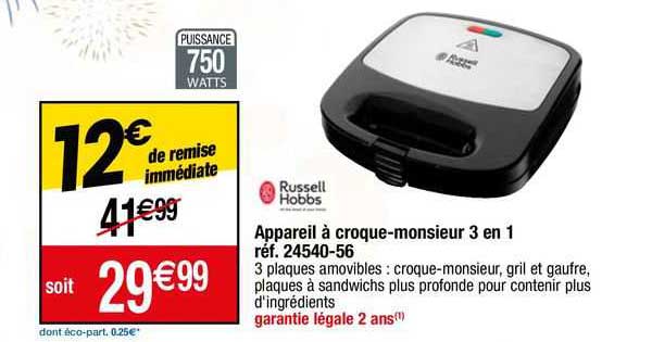 appareil a croque-monsieur 3 en 1