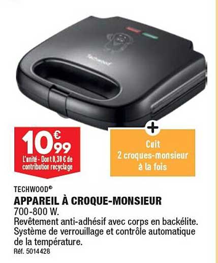 appareil à croque-monsieur techwood