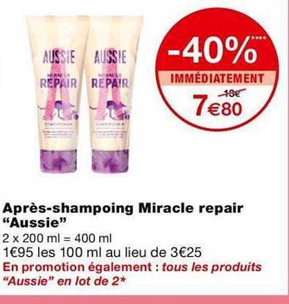 après-shampoing miracle repair "aussie"