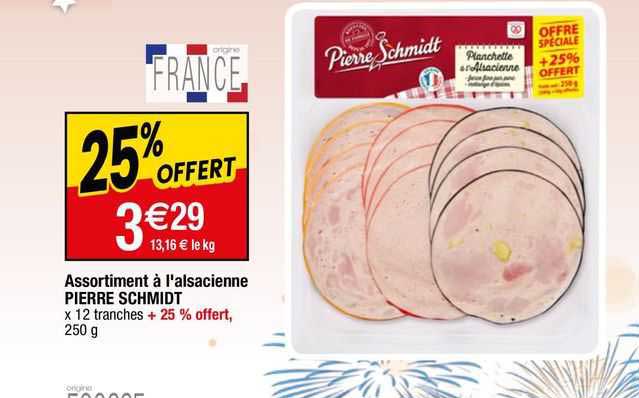 assortiment a l'alsacienne pierpre  schmidt